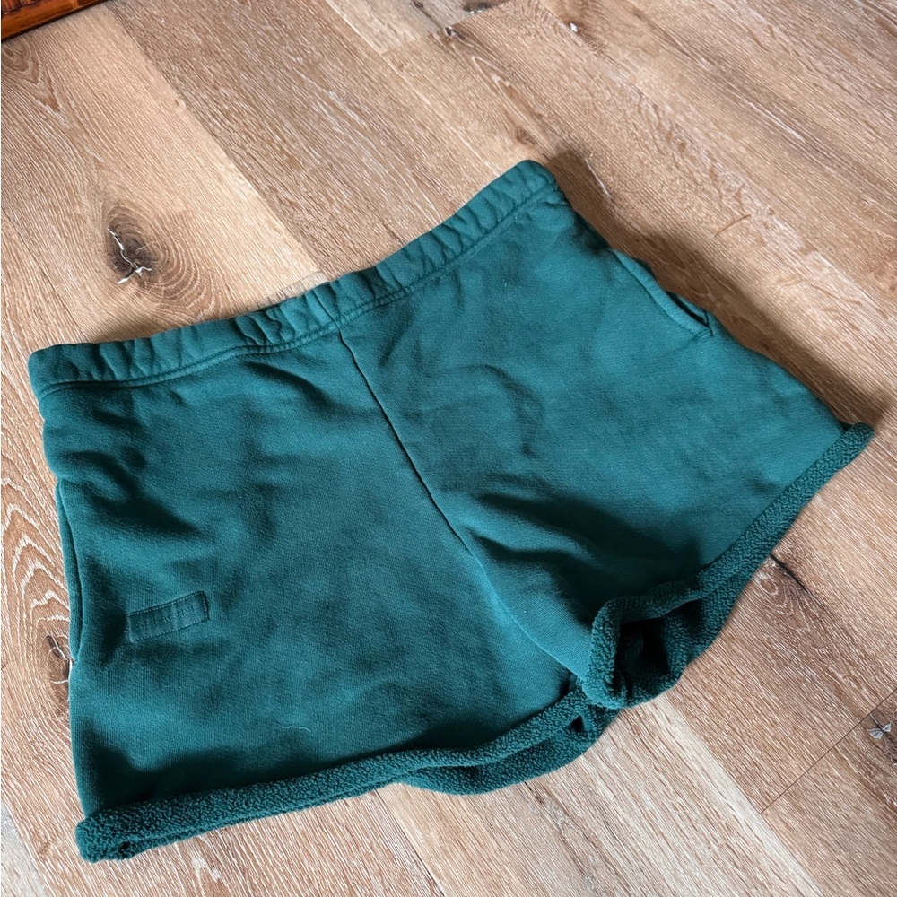 SET Active Dark Green Athletic‎ Fleece Shorts